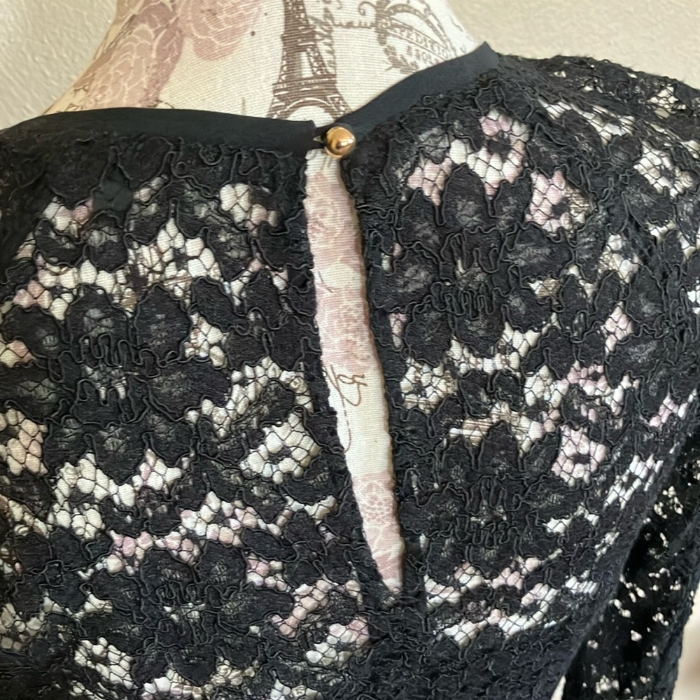 JUICY COUTURE BLACK EYELET PAIGE MIDI DRESS. RET $268. GORGEOUS! NWT. - Picture 7 of 16